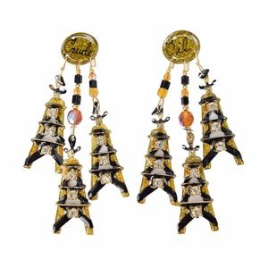 Lunch at the Ritz Vintage ‘Crude Oil’ Earrings